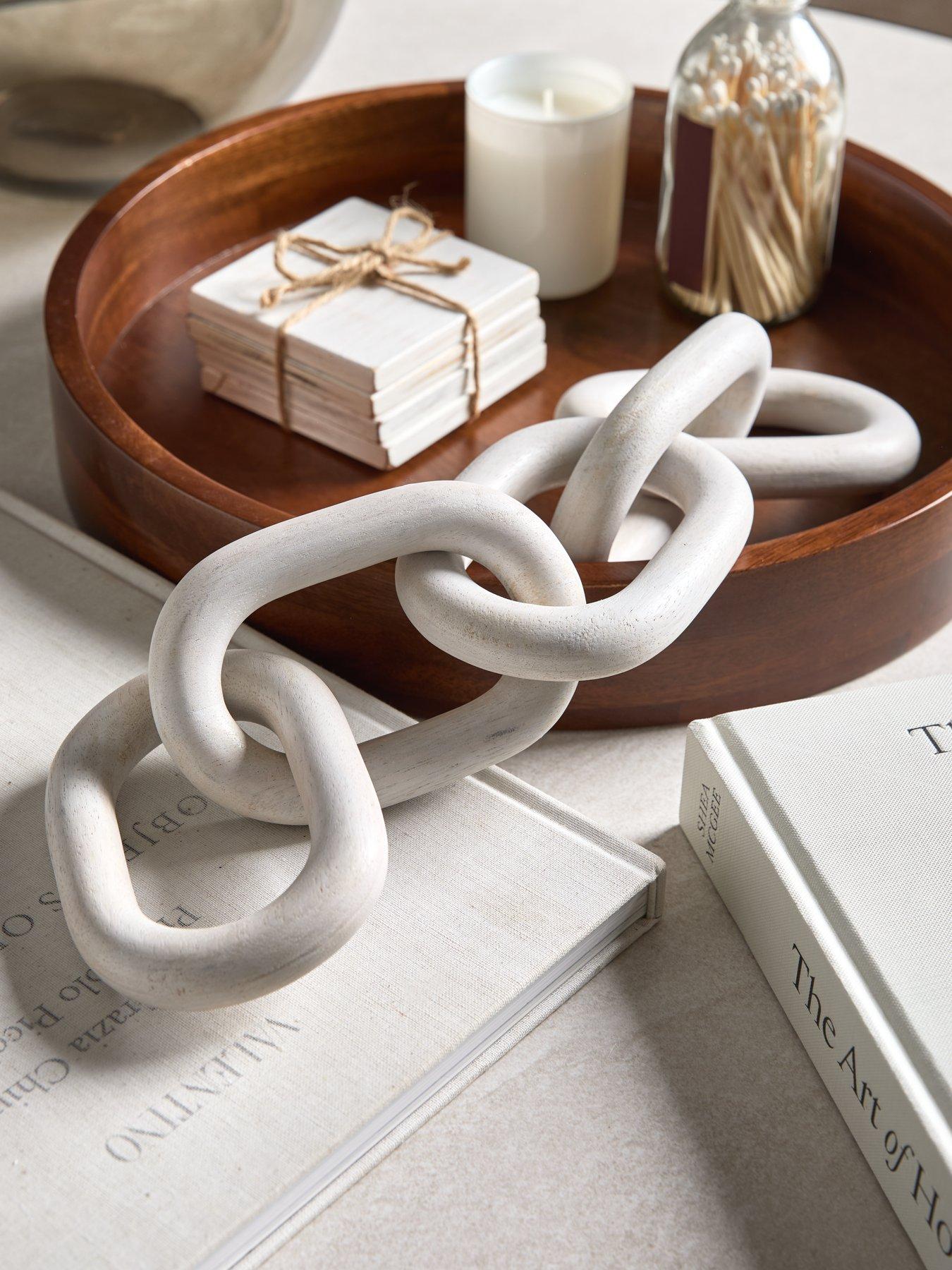 Product photograph of Michelle Keegan Home Jumbo Wooden Chain from very.co.uk