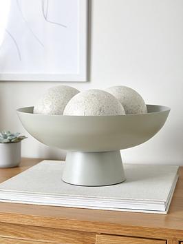 Product photograph of Very Home Metal Spun Pedestal Bowl from very.co.uk