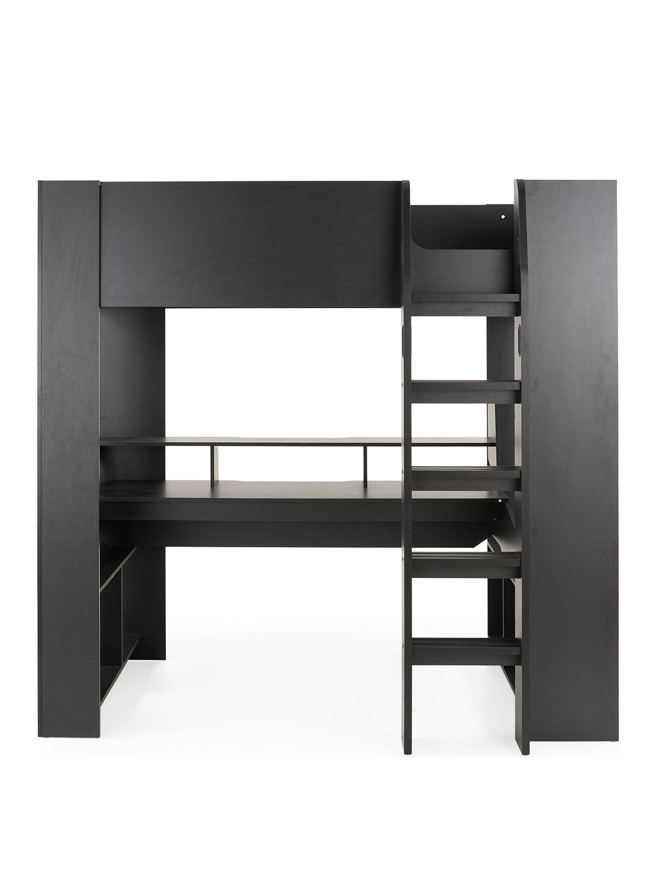 Image 2 of 7 of Very Home Maverick Gaming High Sleeper Bed with Mattress Options (Buy &amp; SAVE!) - Black