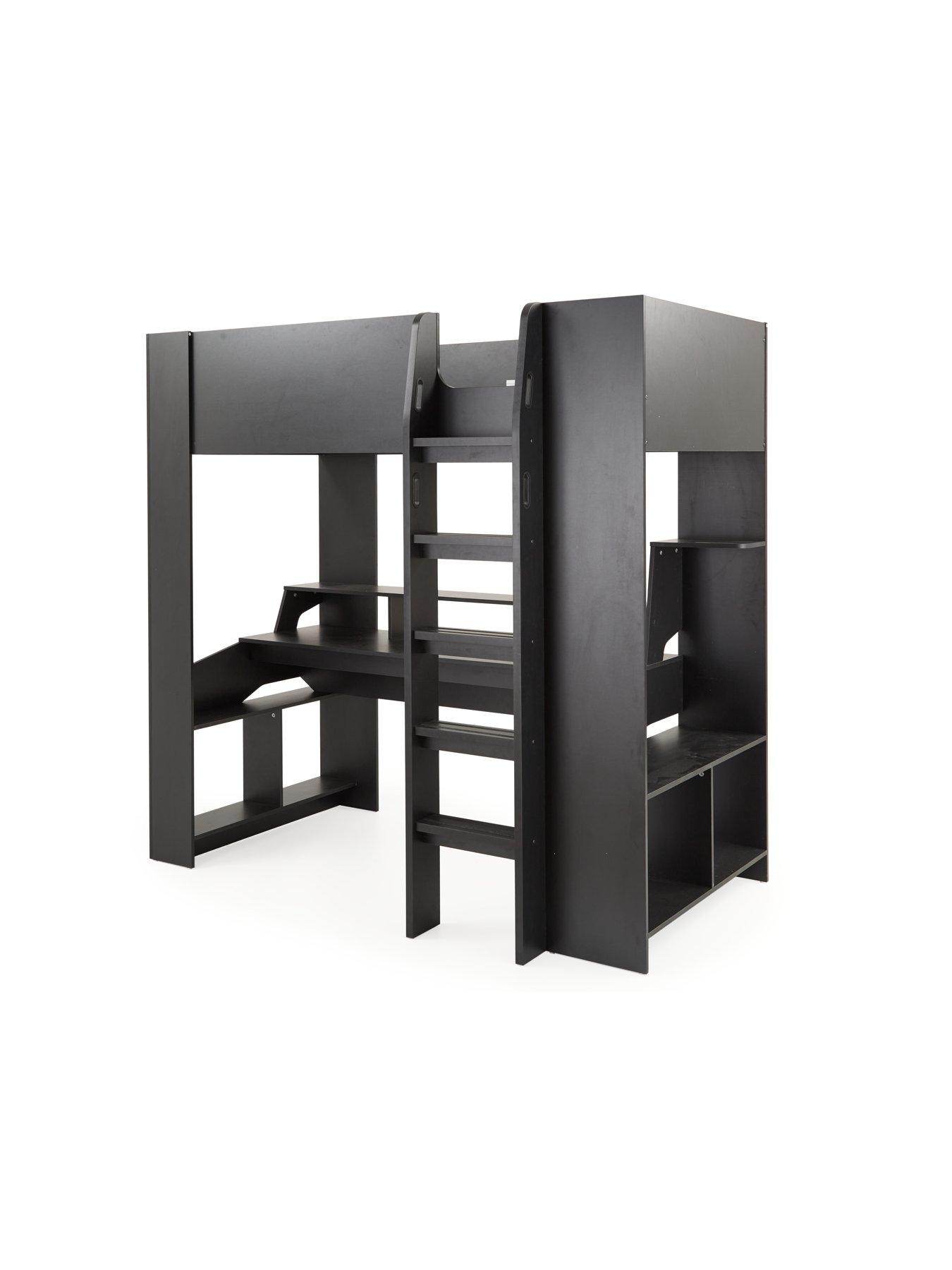 Image 4 of 7 of Very Home Maverick Gaming High Sleeper Bed with Mattress Options (Buy &amp; SAVE!) - Black