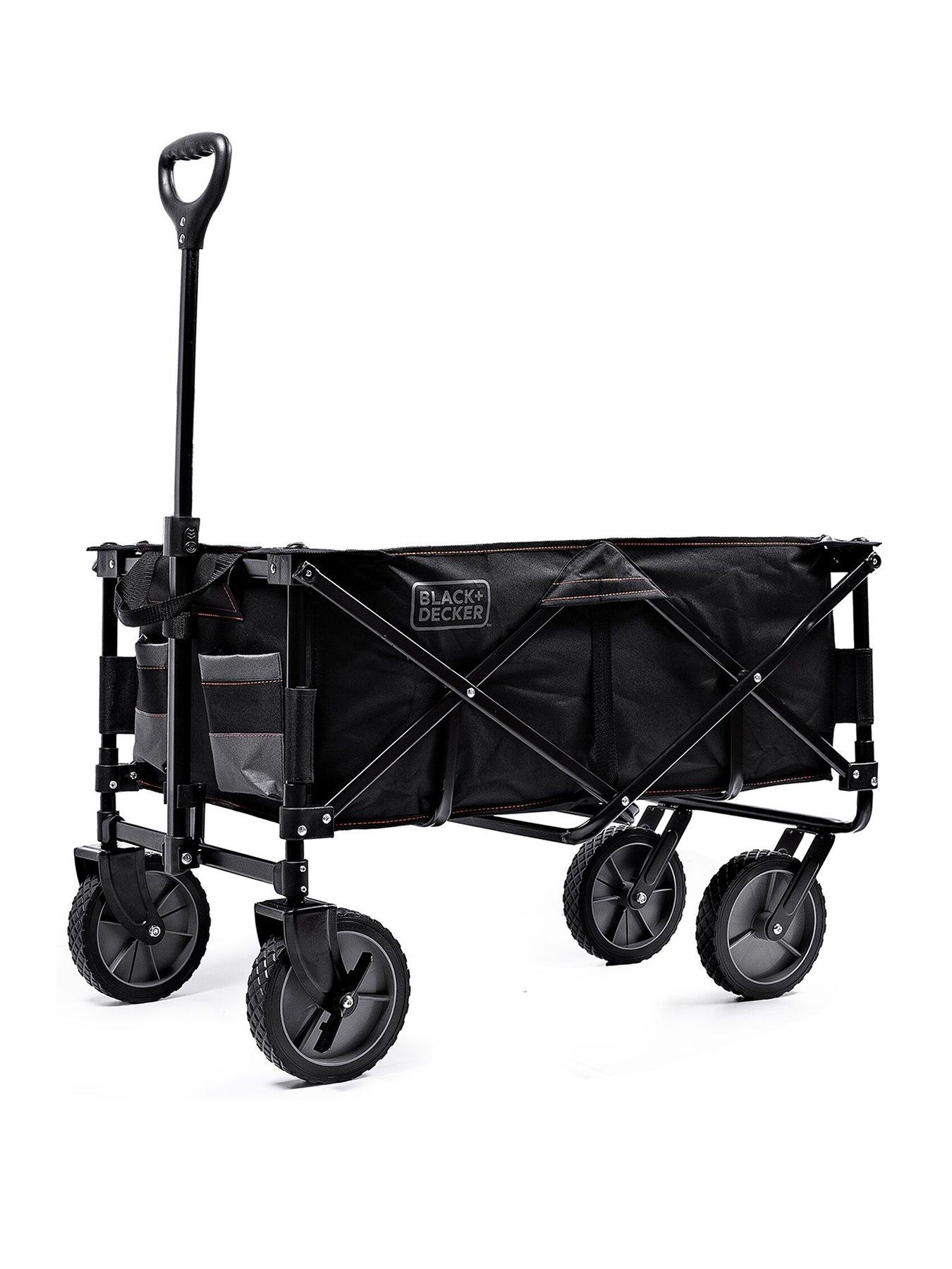 Product photograph of Black Decker Collapsible Wagon - Black from very.co.uk
