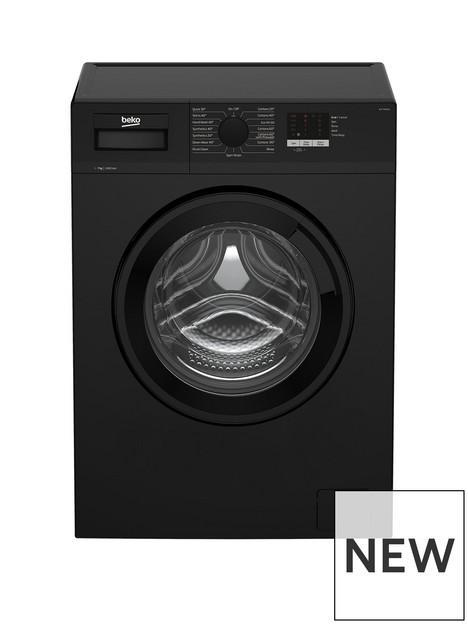 beko-wtl74051b-7kg-load-1400-spin-recycledtub-washing-machine-black