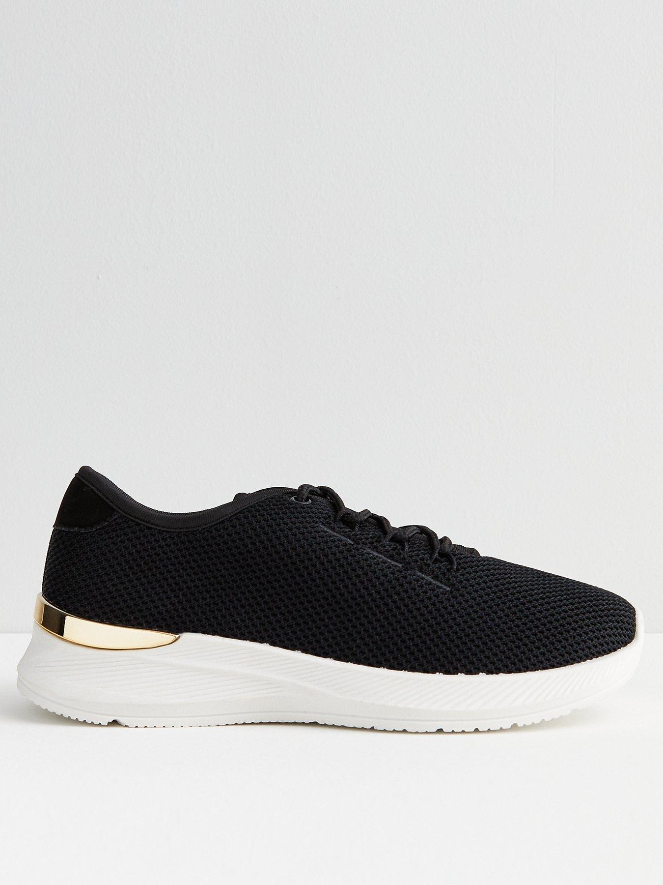 New look clearance trainers black