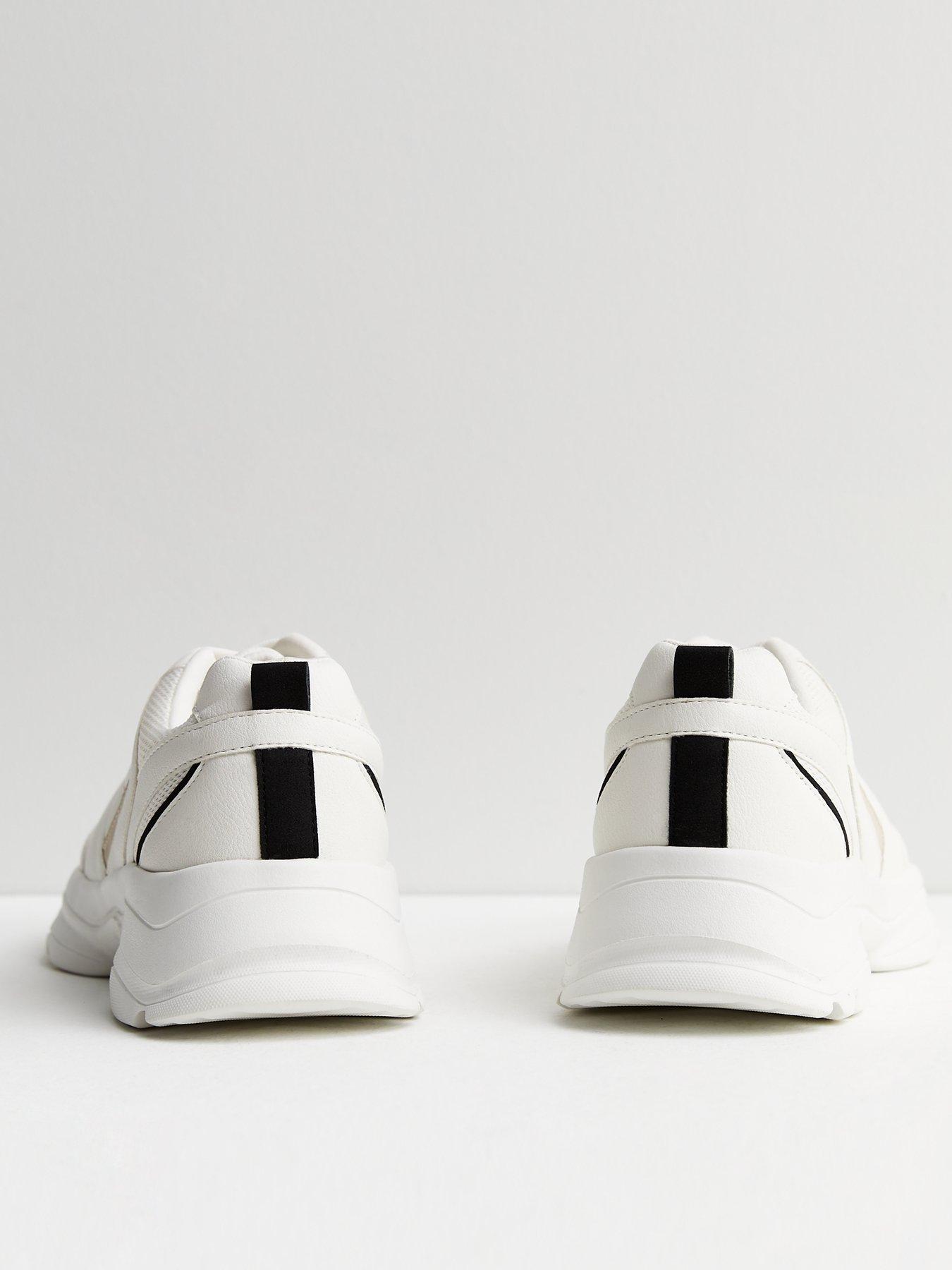 New look white chunky hot sale trainers