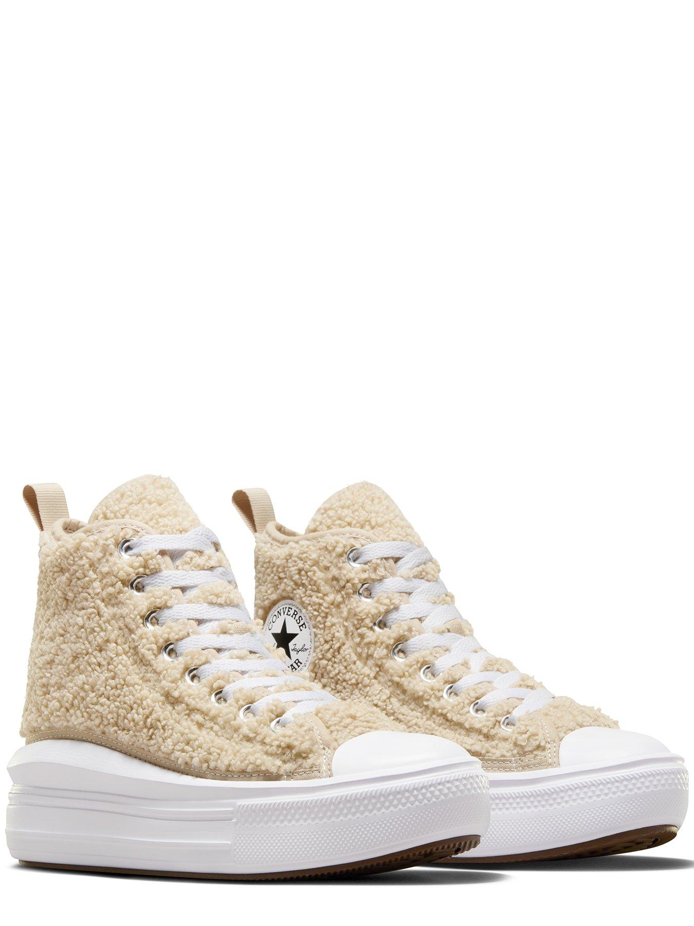 Converse montante best sale beige