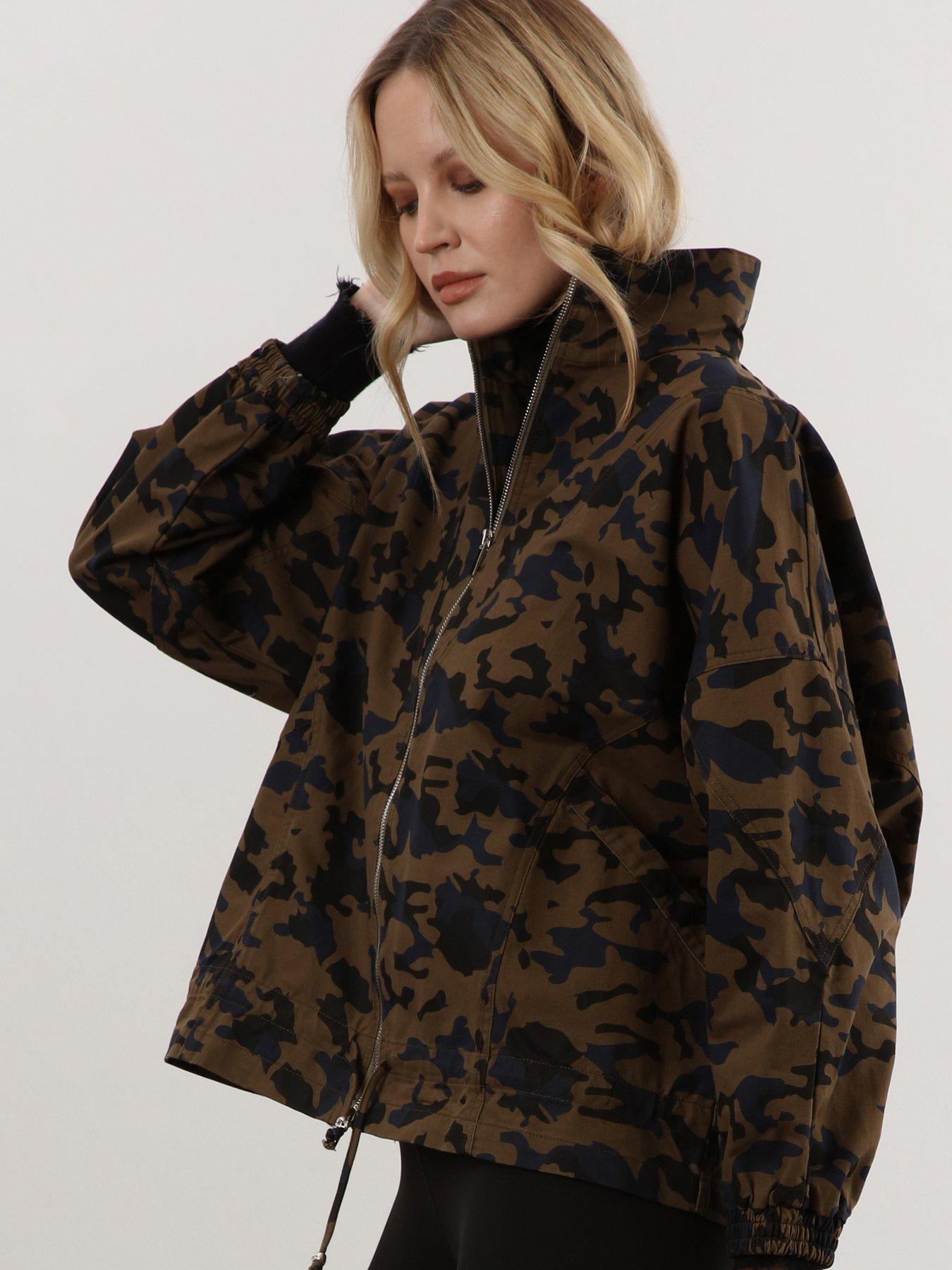 Khaki camo jacket womens best sale