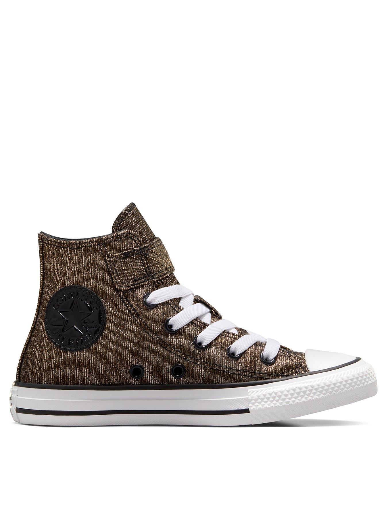 Converse Kids Easy On Sparkle Party, Black, Size 1 Older