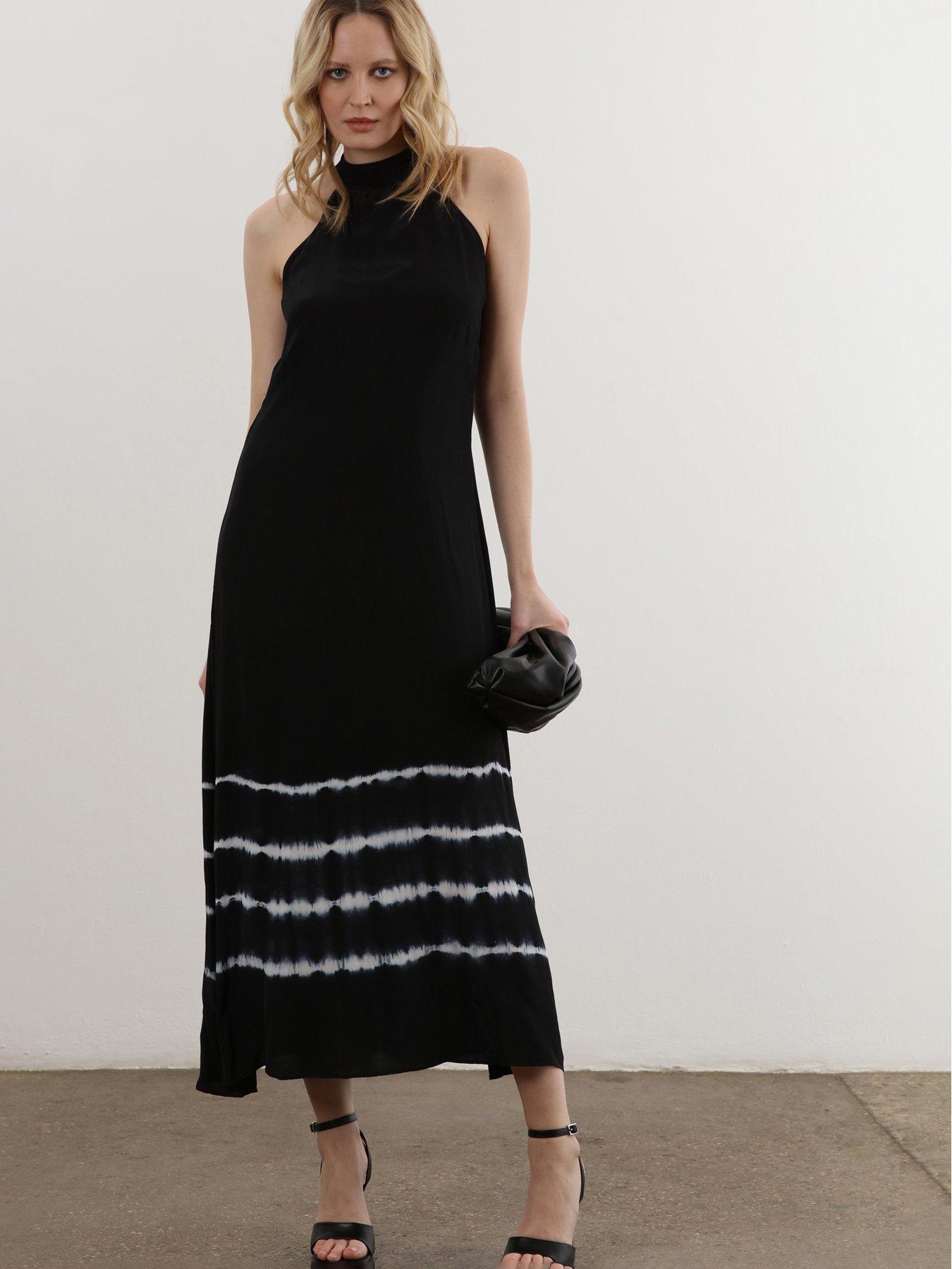 Halter cupro midi dress deals