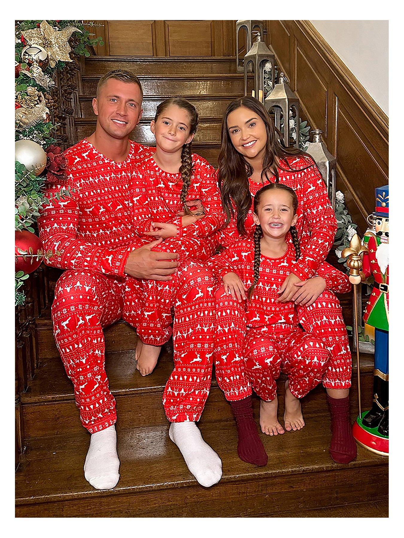 In The Style Unisex Kids Family Reindeer Fairisle Jersey Pyjama