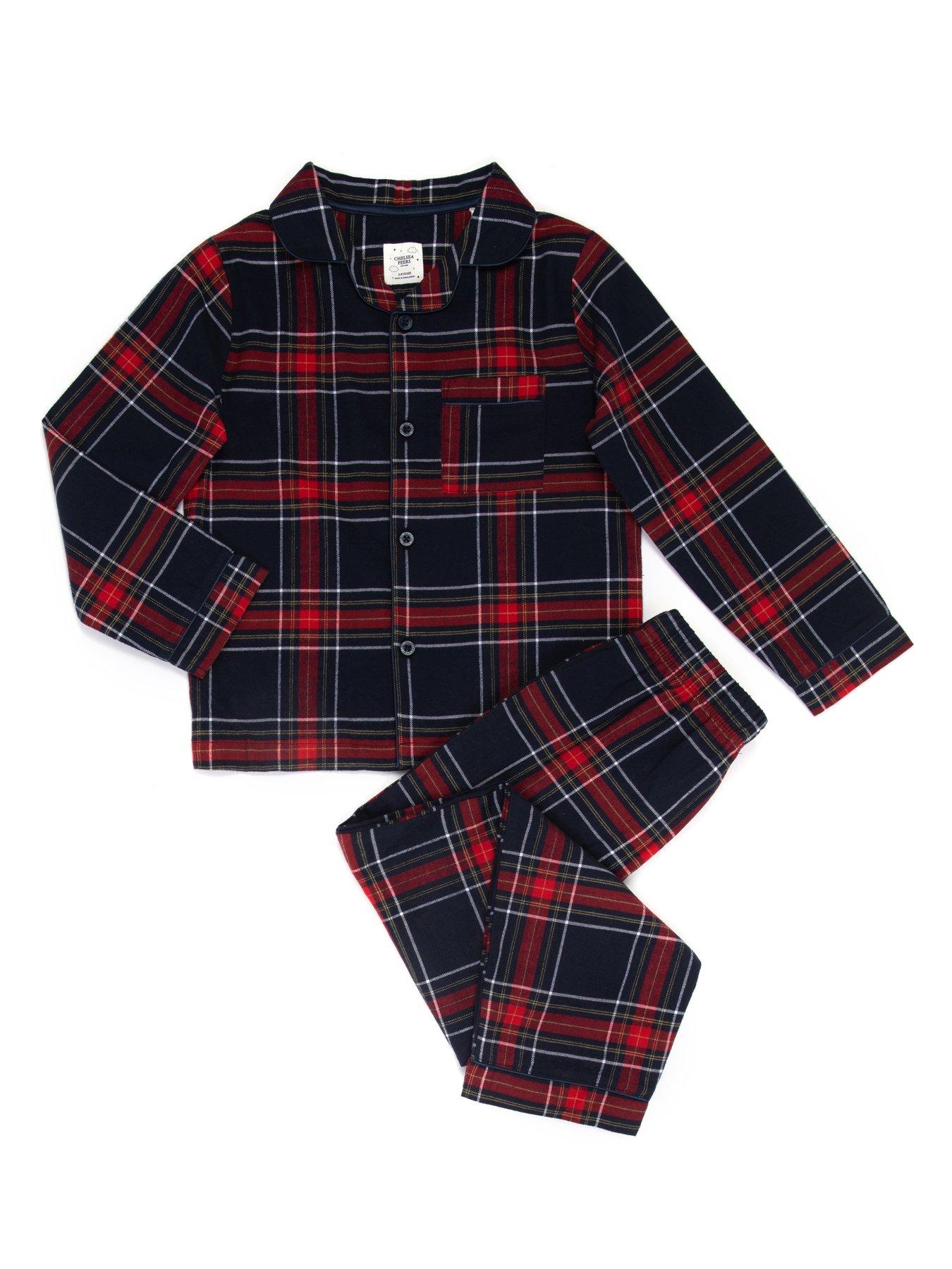 Kids red check online pyjamas