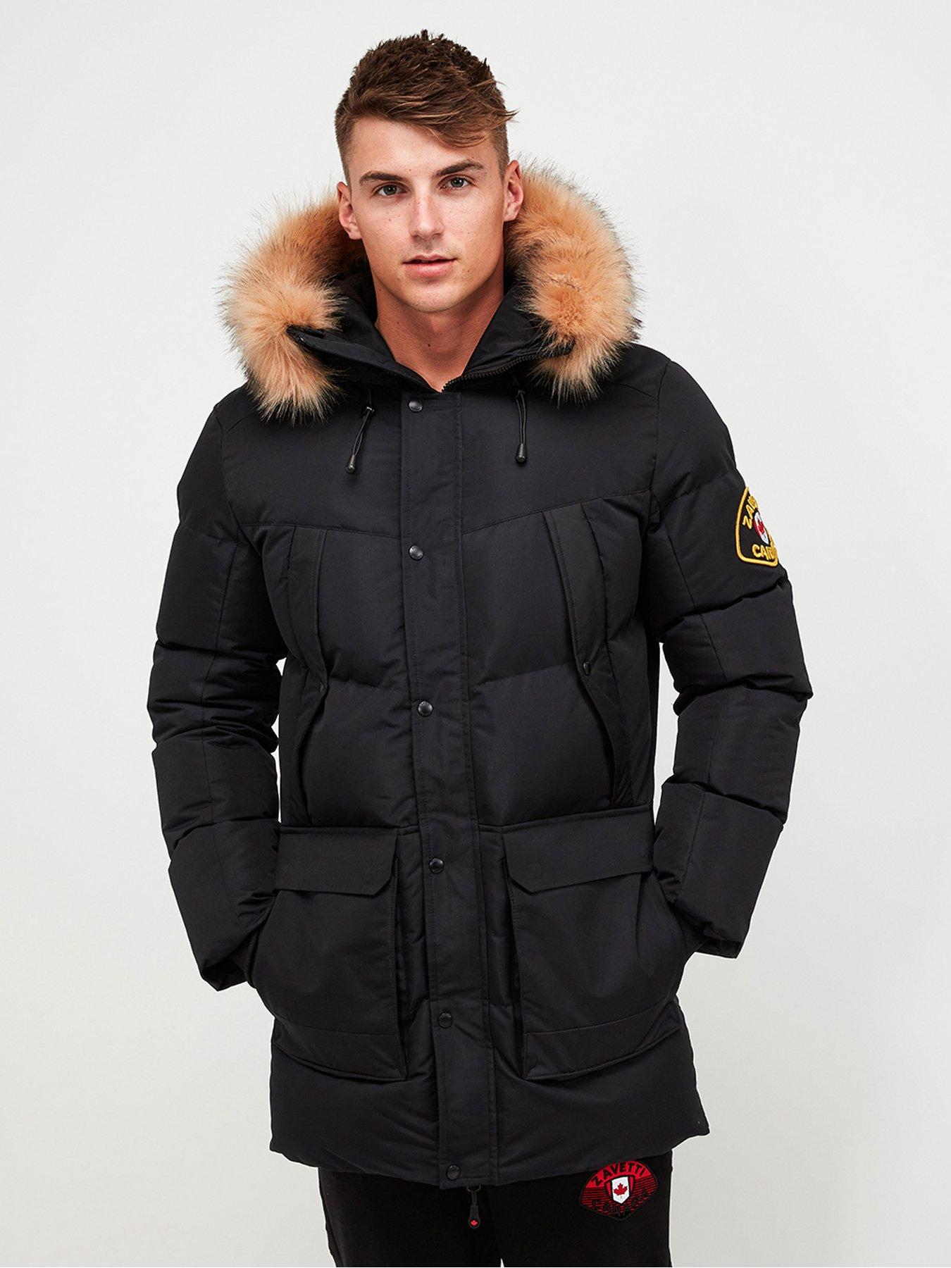 Zavetti Canada Thelon Long Padded Parka Jacket - Black | Very.co.uk