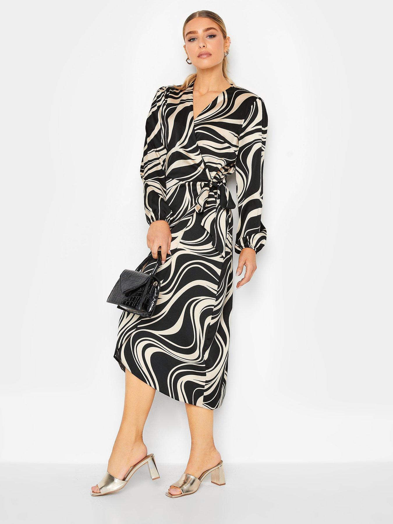 Multi print wrap sales dress