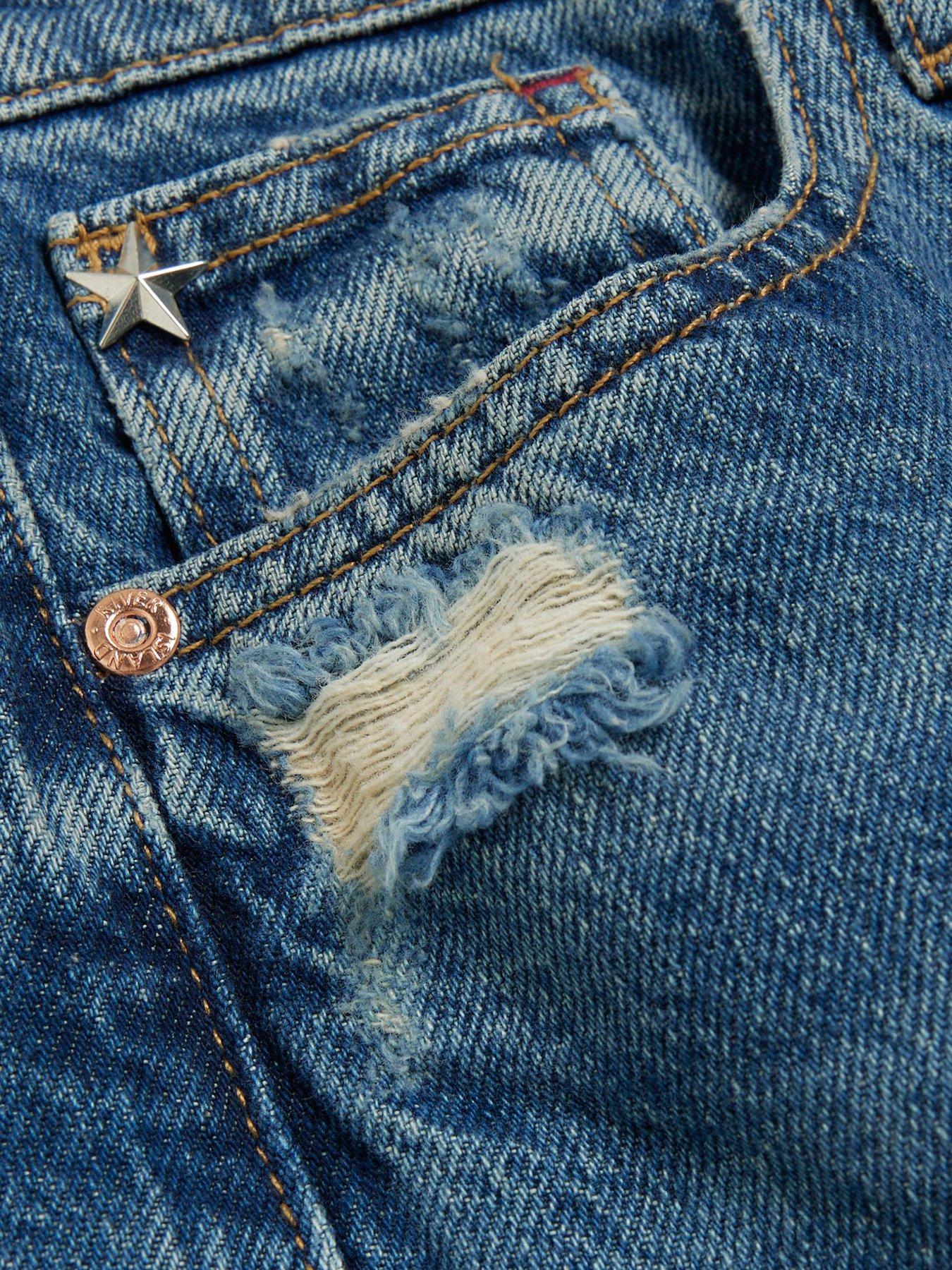 Image 4 of 4 of River Island Straight High Rise Jean - Medium Denim