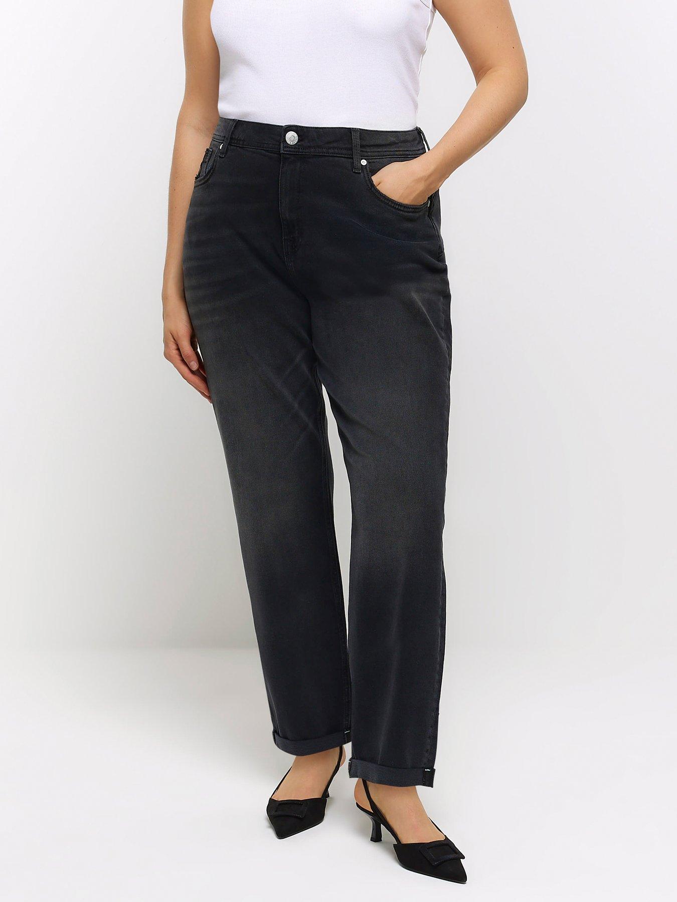 River island best sale black mom jeans