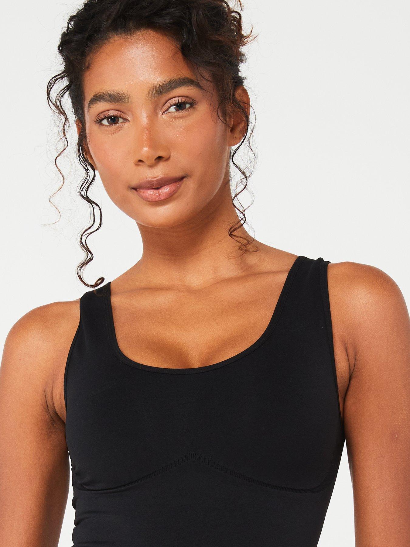 Everybody Shape Enhancing Seamless Built Up Straps Bodysuit - Black ...