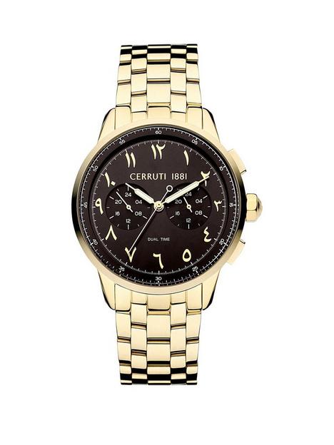 cerruti-gold-stainless-steel-bracelet-watch-with-black-dial