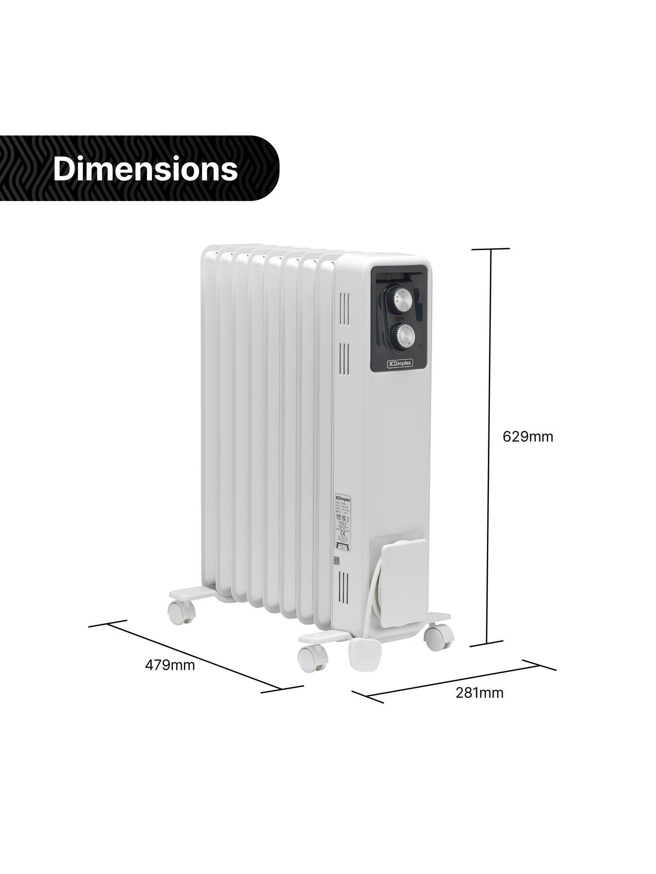 Image 7 of 8 of Dimplex 2kW Oil Free Portable Radiator, Eco Mode, 3 Heat Settings, Electric Heater, ECR20