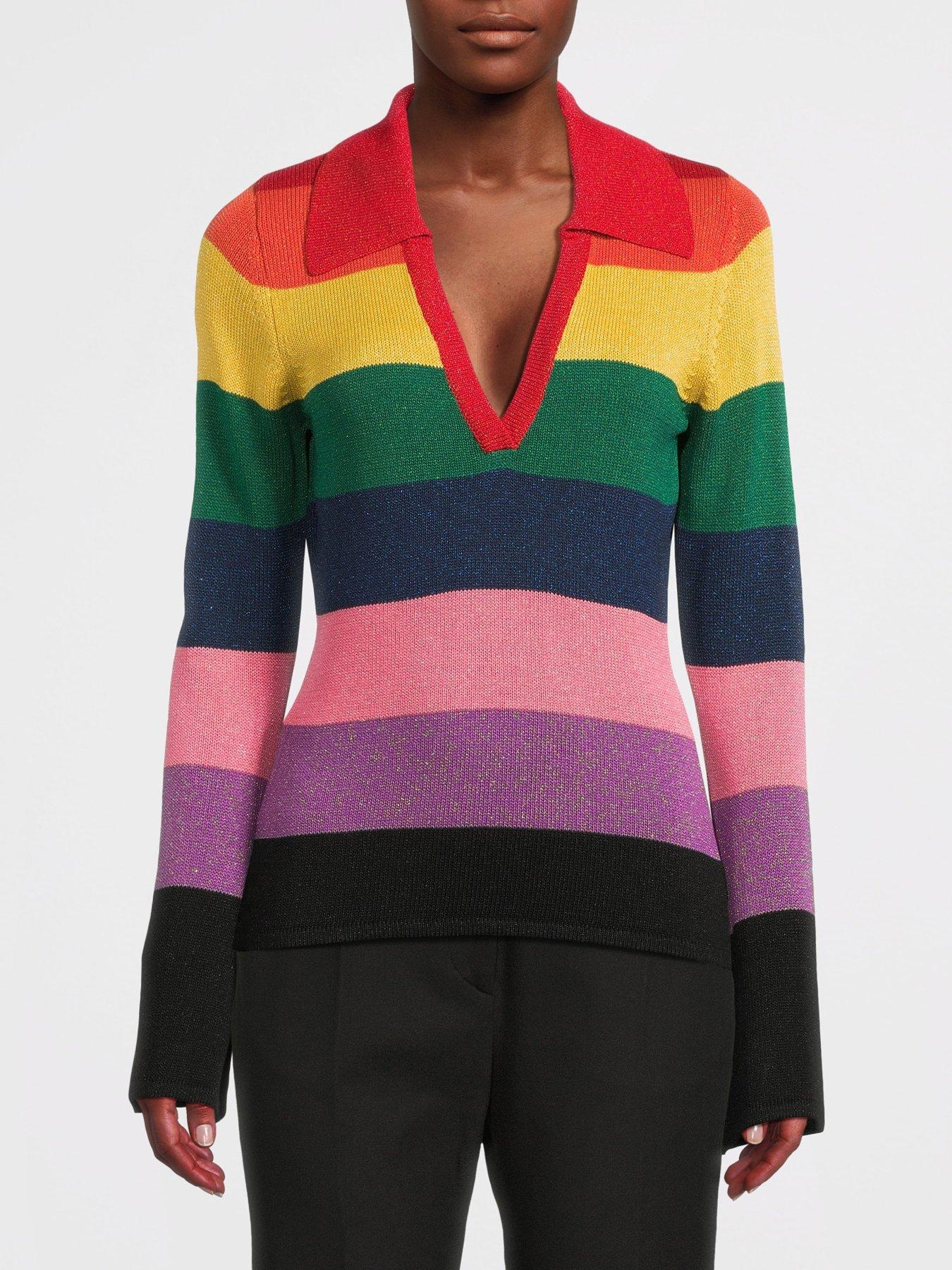 Alice and olivia rainbow on sale sweater