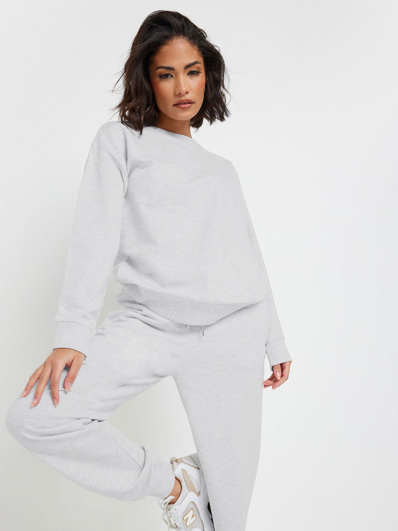 Image 1 of 4 of PixieGirl Petite Crew Neck Sweatshirt - Grey