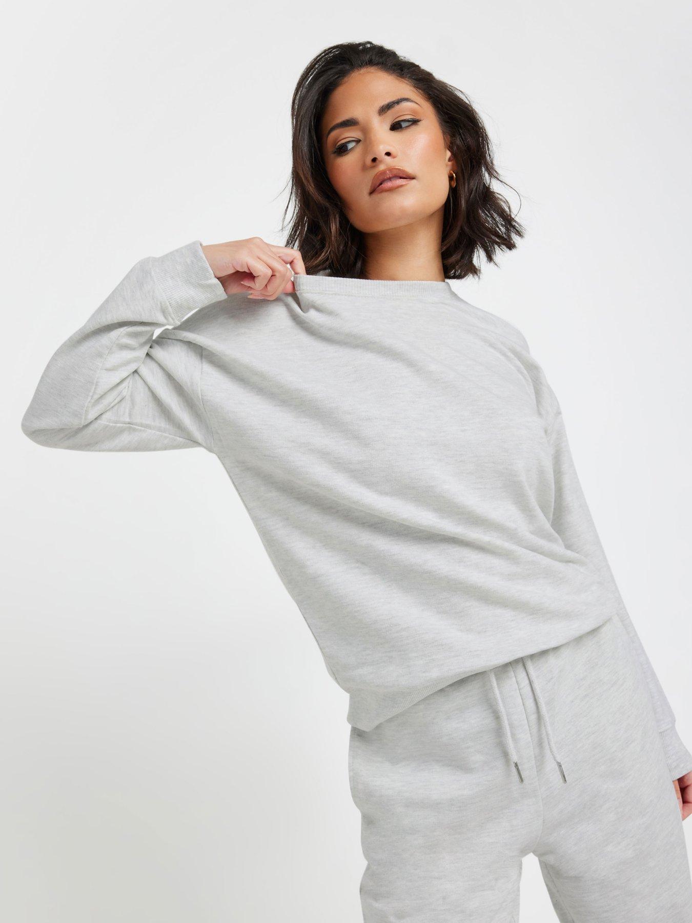 Image 4 of 4 of PixieGirl Petite Crew Neck Sweatshirt - Grey