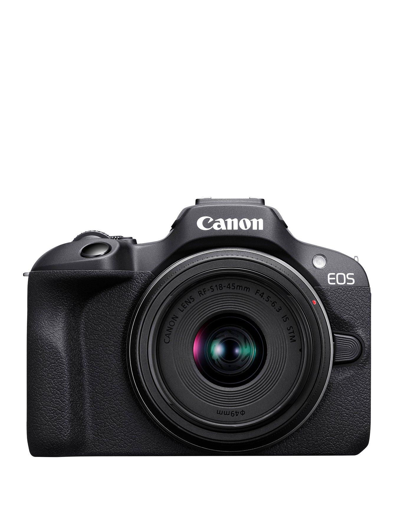 Image 2 of 7 of Canon EOS R100 APS-C Camera Kit inc RF-S 18-45mm Lens, 32GB SD Card, Additional LP-E17 Battery, Neck Strap &amp; Case