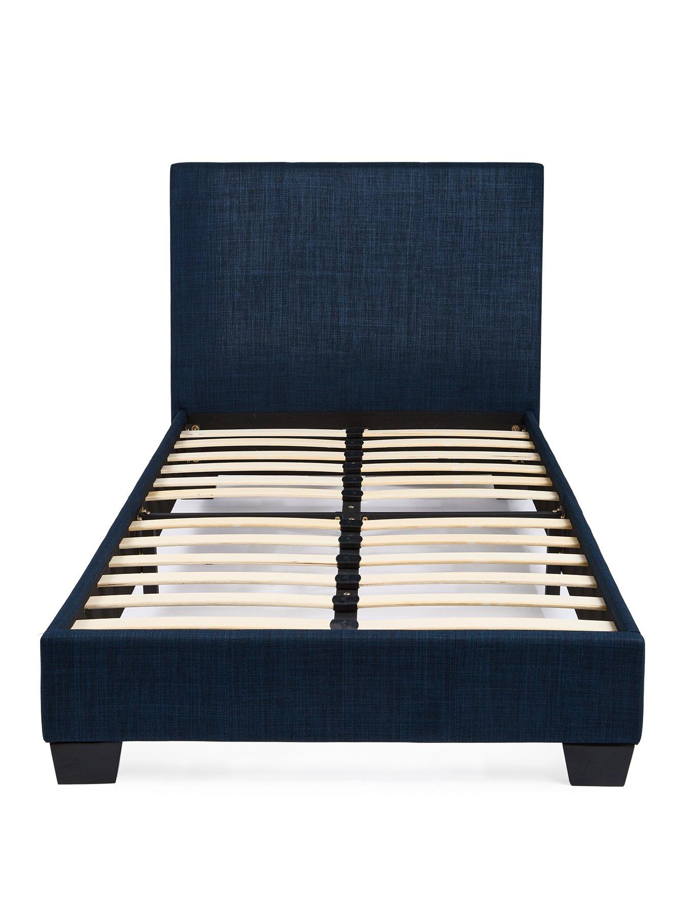 Image 2 of 6 of Very Home Riley Fabric Single Bed Frame with Mattress Options (Buy &amp; SAVE!)&nbsp;- Blue