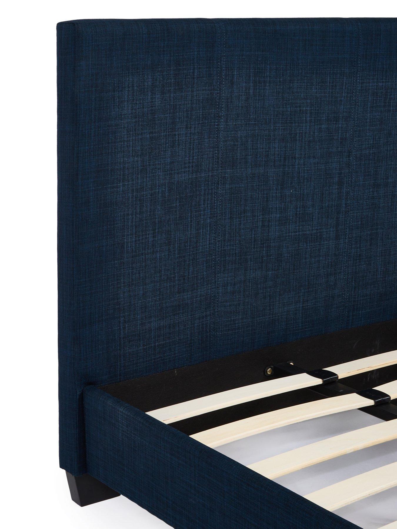 Image 4 of 6 of Very Home Riley Fabric Single Bed Frame with Mattress Options (Buy &amp; SAVE!)&nbsp;- Blue