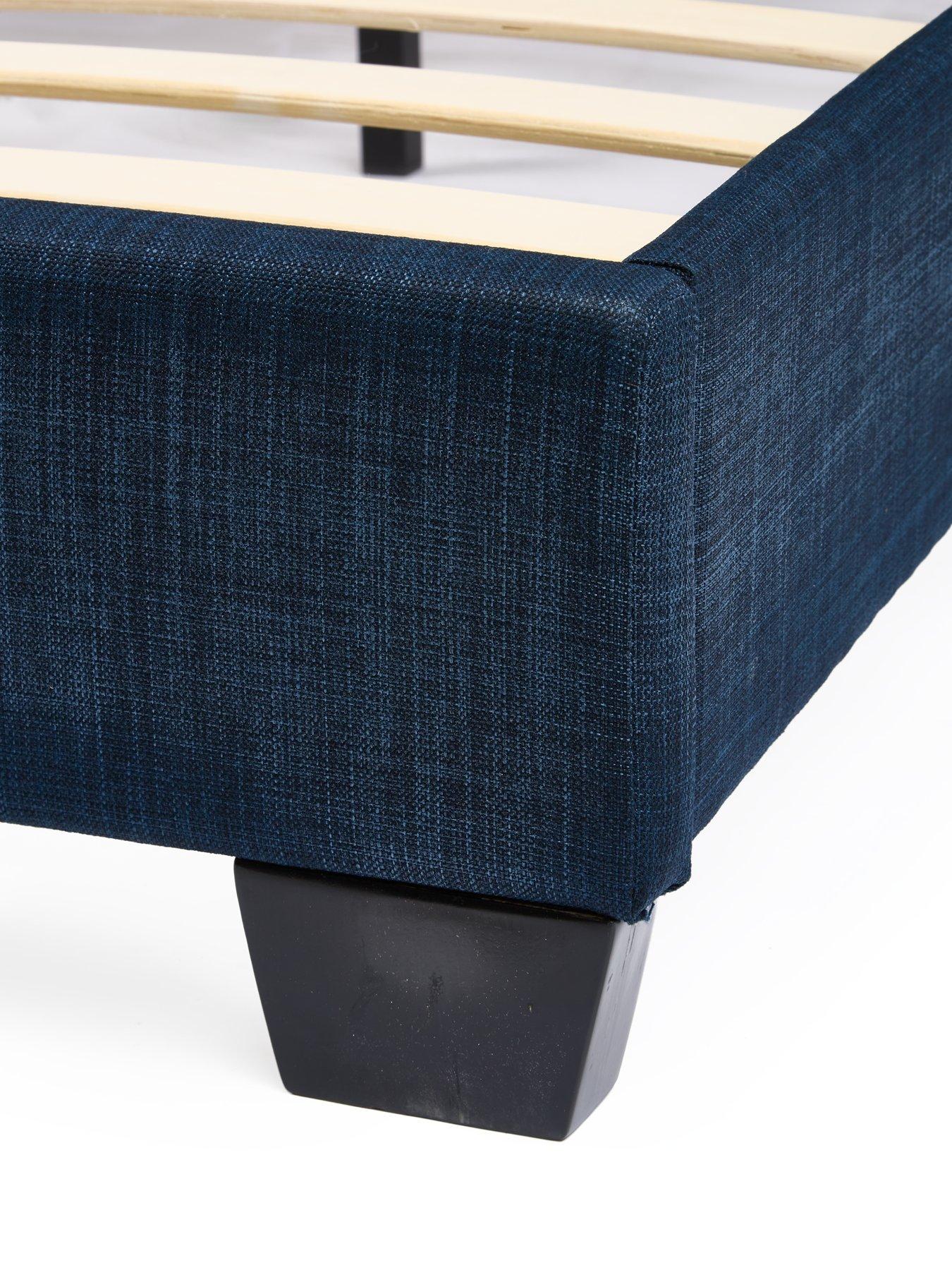 Image 5 of 6 of Very Home Riley Fabric Single Bed Frame with Mattress Options (Buy &amp; SAVE!)&nbsp;- Blue
