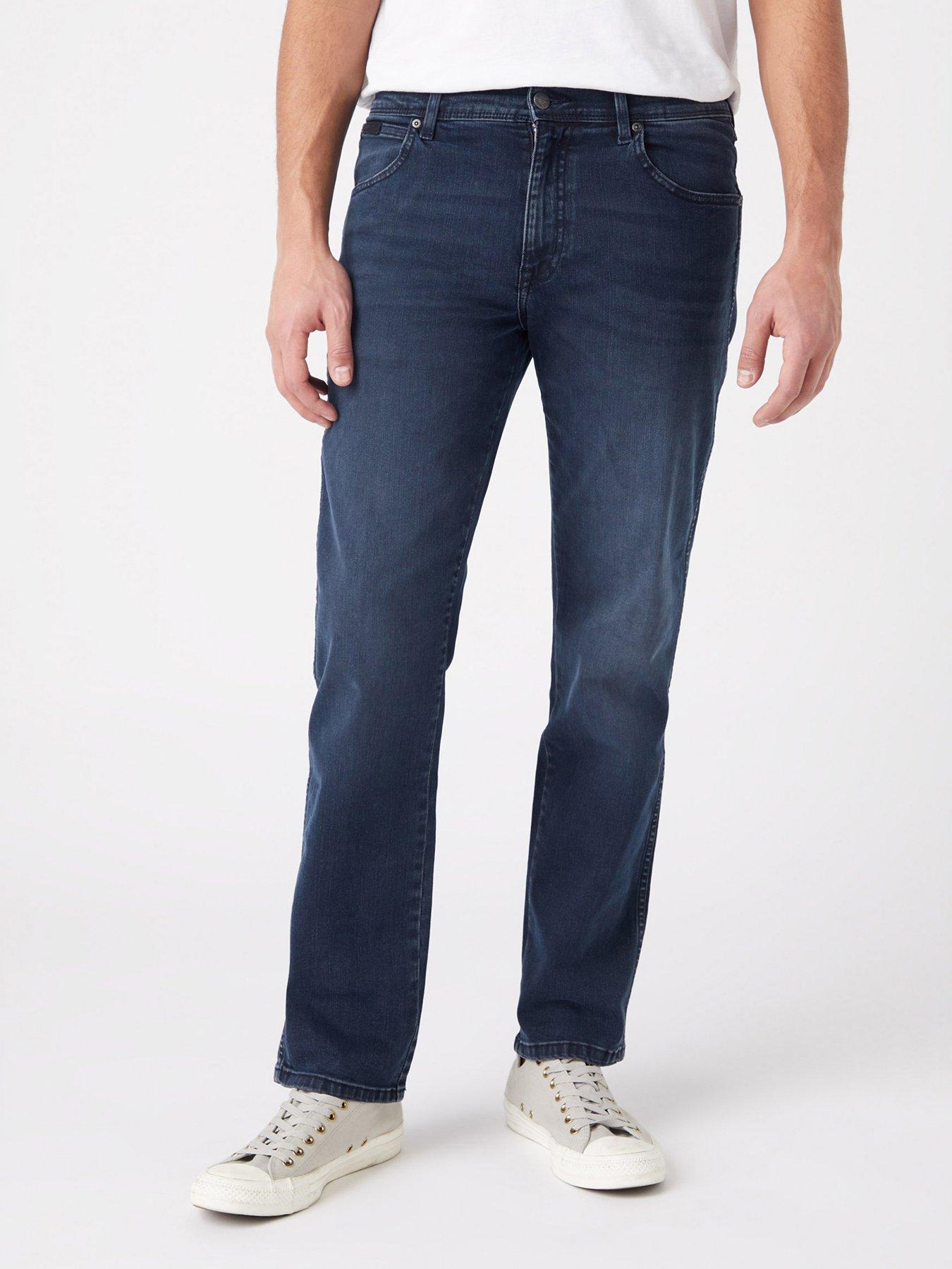 Wrangler Texas Slim Fit Jeans - Dark Wash | Very.co.uk