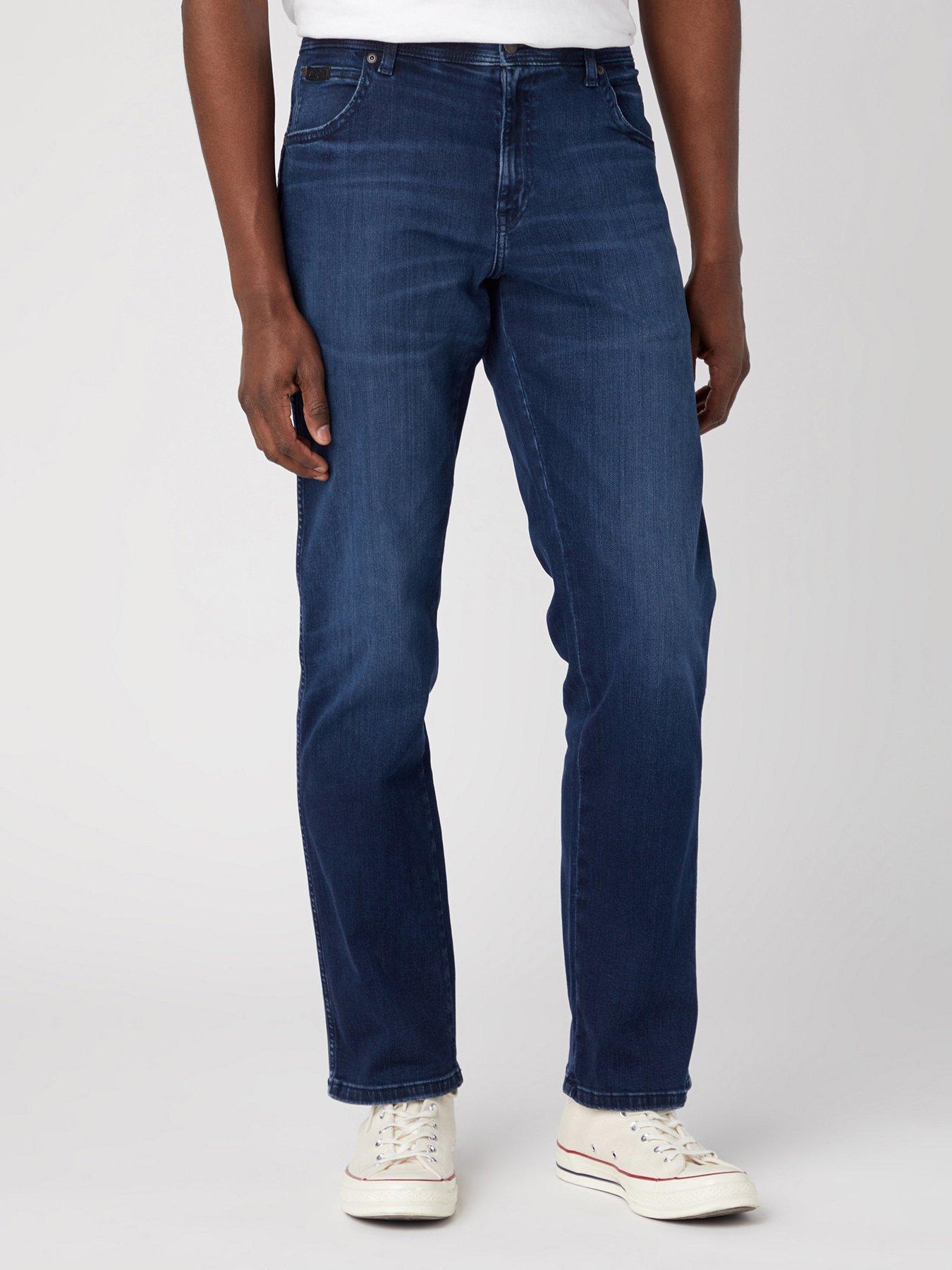 Wrangler Texas Straight Fit Jeans - Dark Wash | Very.co.uk