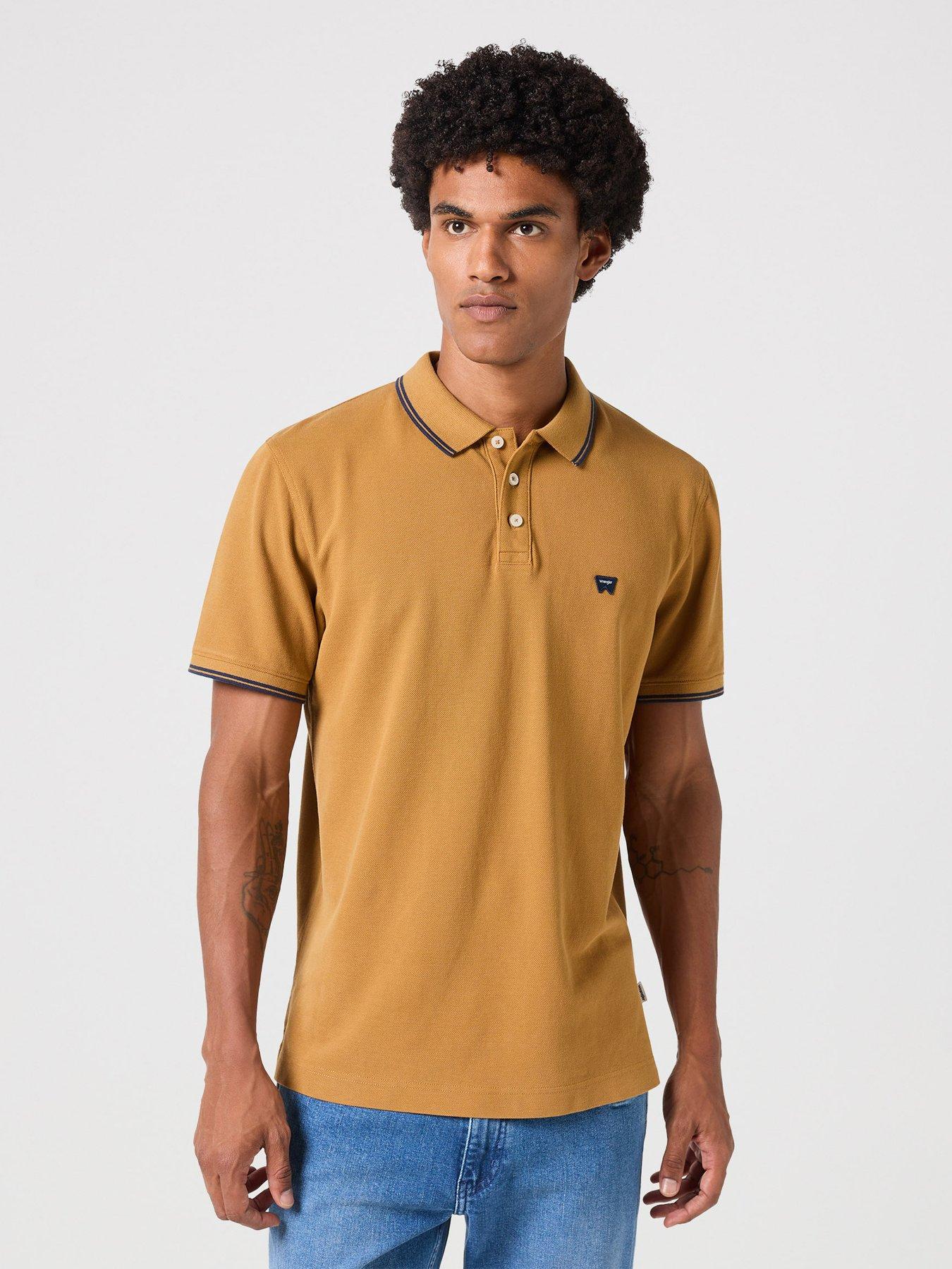 wrangler-tipped-collar-polo-shirt-dark-yellow