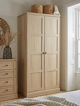 Product photograph of Very Home Darcy 2 Door Wardrobe - Oak from very.co.uk