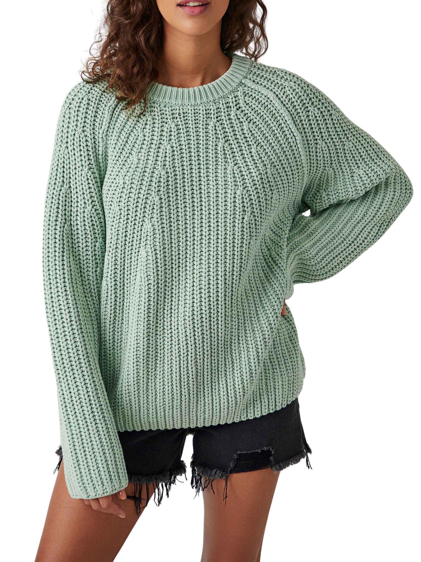 Free people green on sale sweater