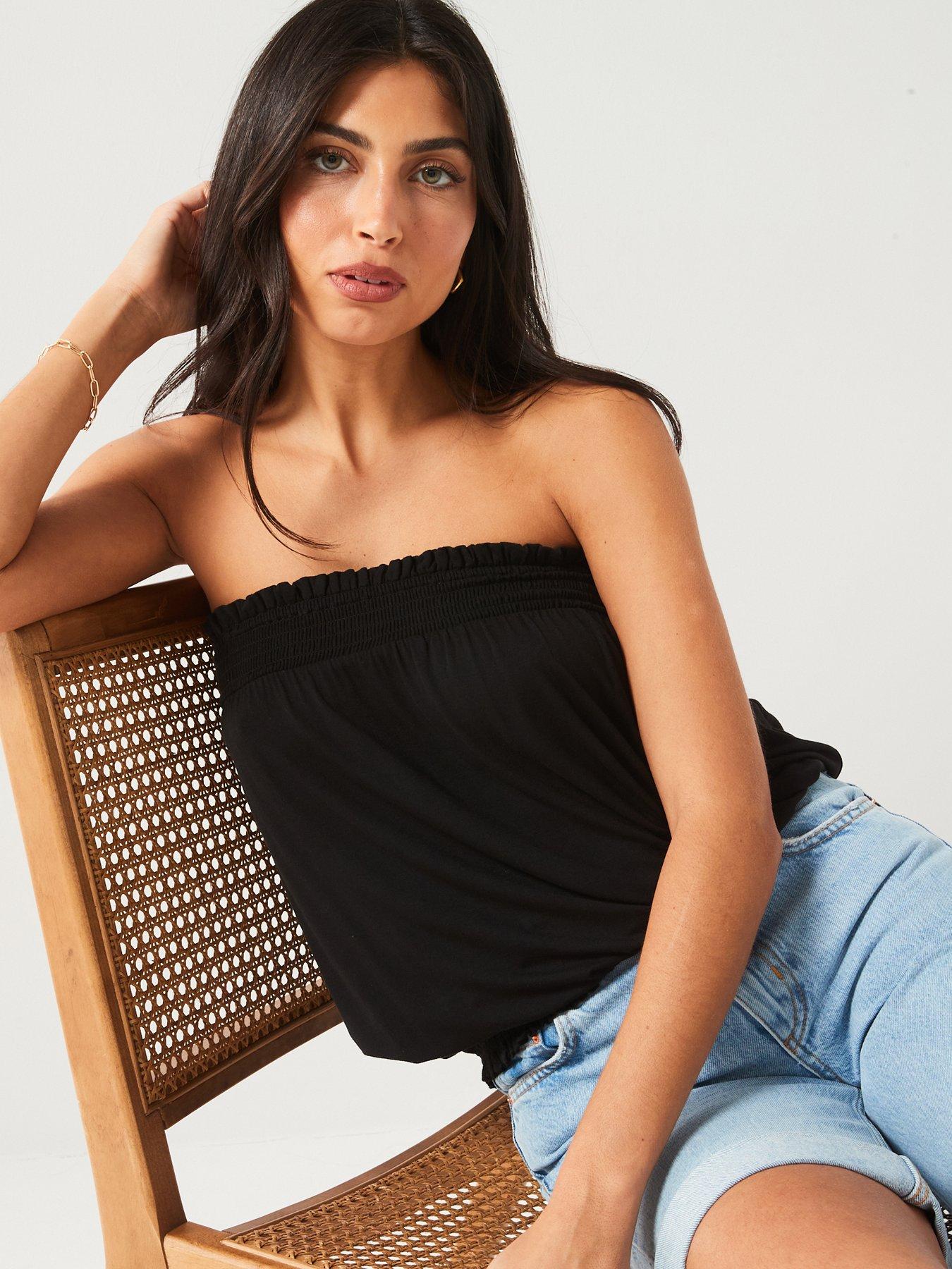 Strapless blouson top hot sale