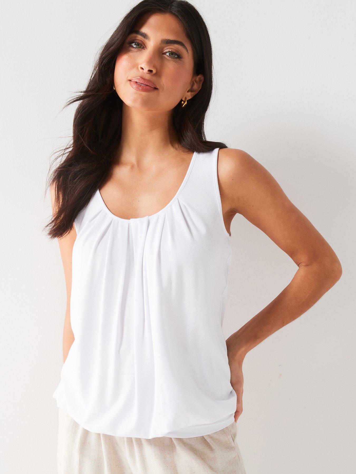 Bubble hem vest tops uk online