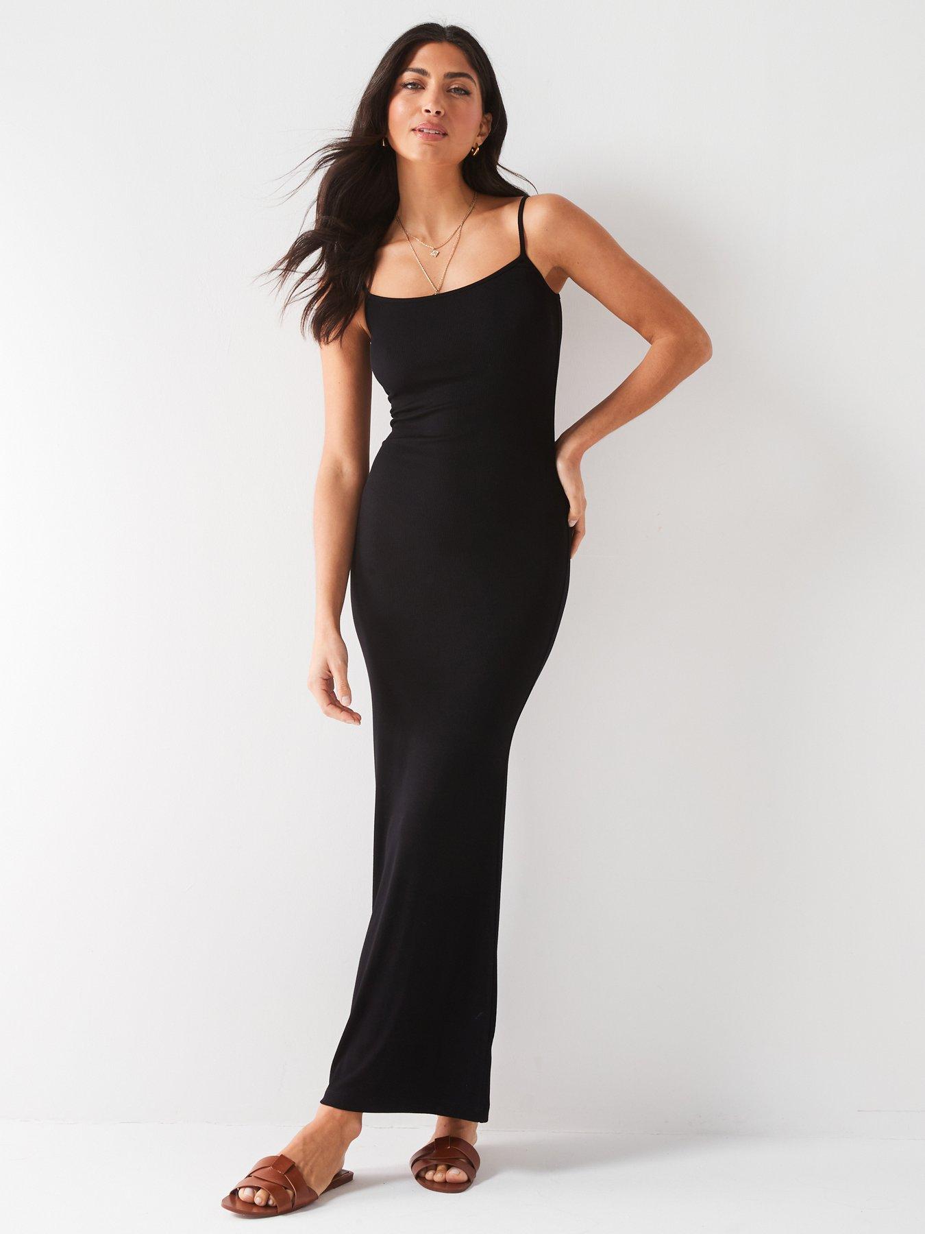 Strappy Ribbed Maxi Dress