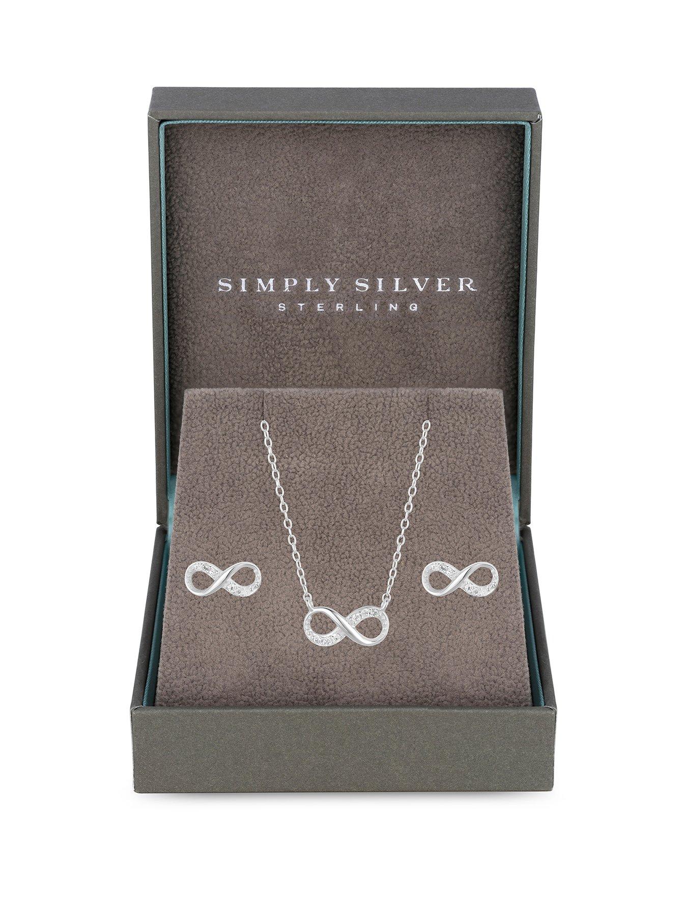 Sterling Silver 925 Infinity Set Gift Boxed
