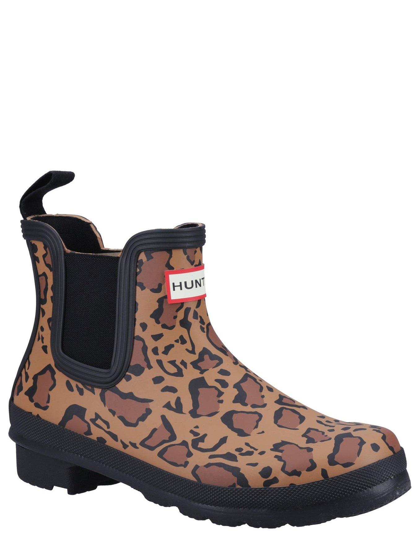 Hunter leopard sale chelsea boot