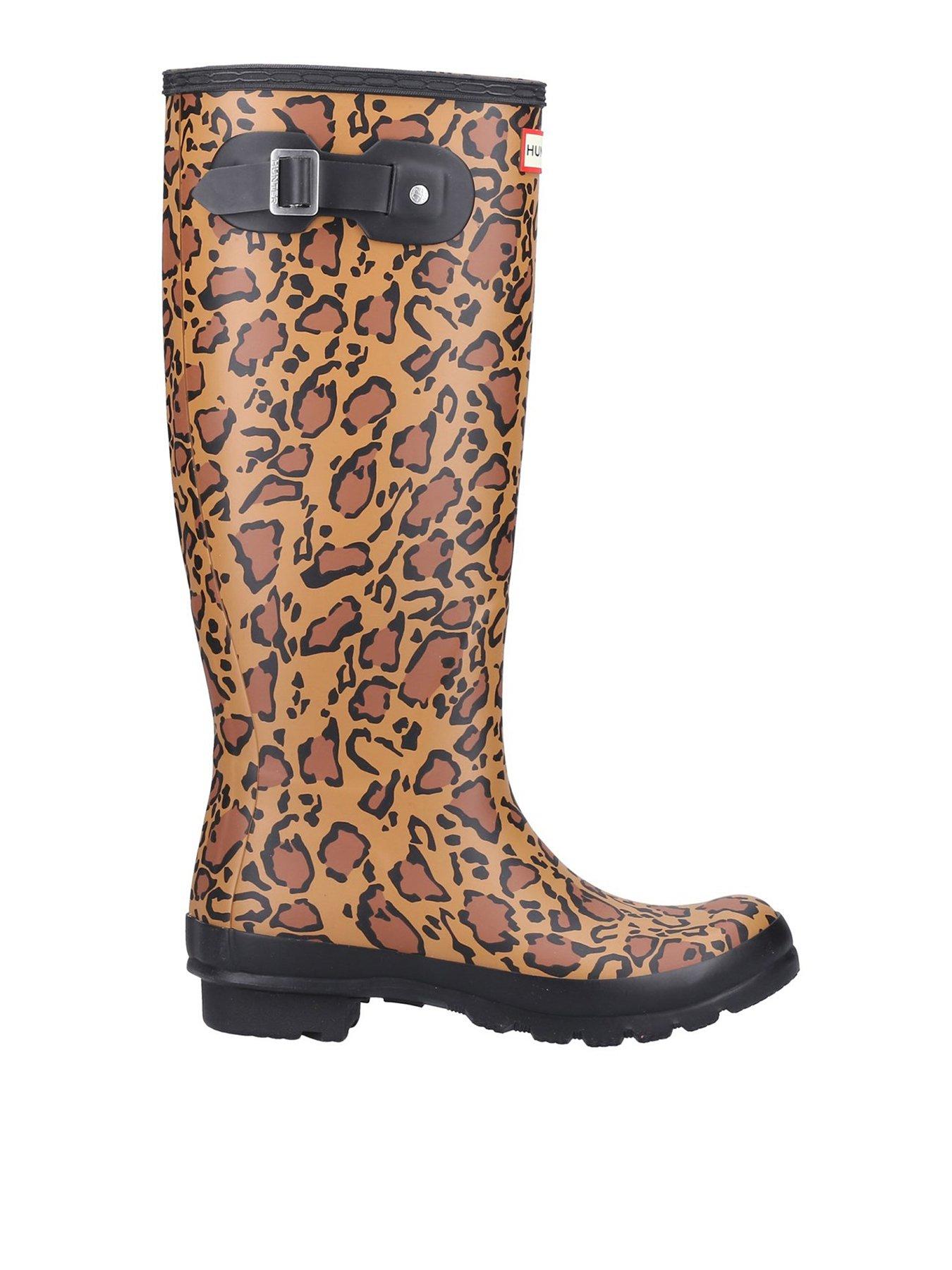 Animal print store tall boots