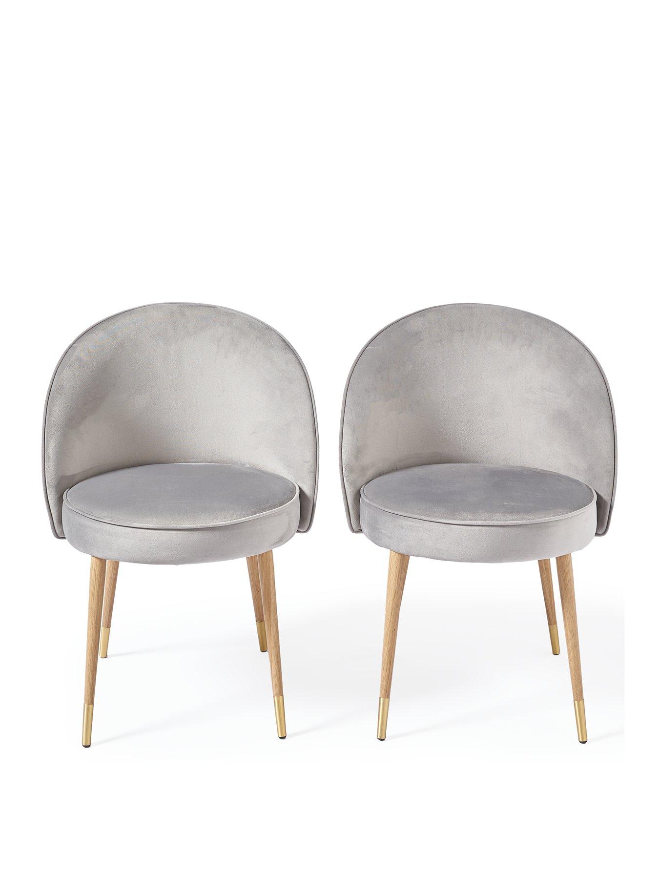 Image 2 of 5 of Very Home Carina Pair Of Dining Chairs - Grey