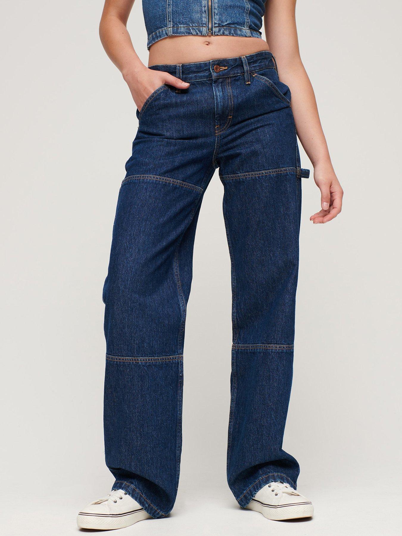 Blue rise denim sales jeans