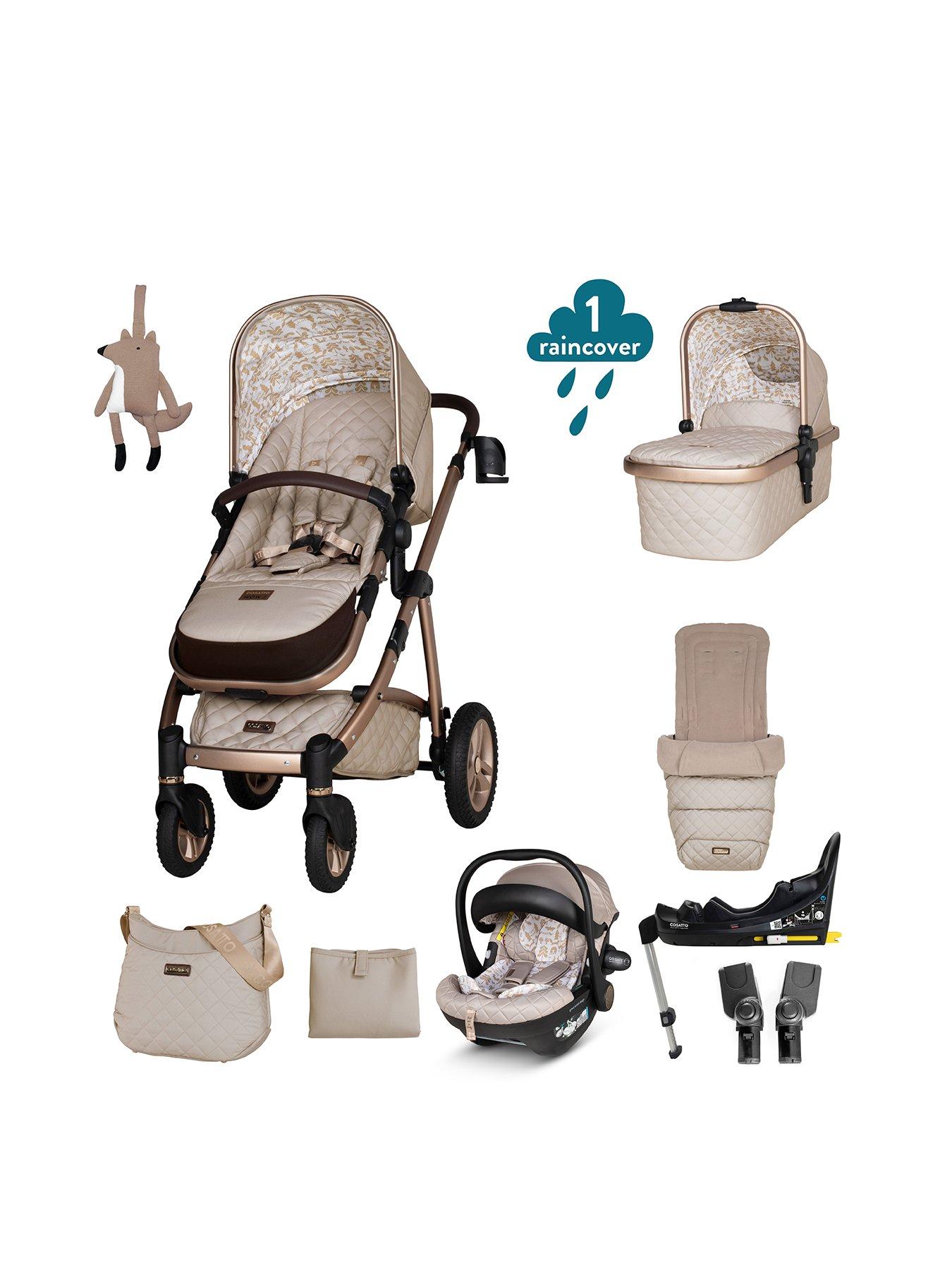 Image 1 of 8 of Cosatto Wow 2 Everything Travel System Bundle ADAC iSize Car Seat - Whisper