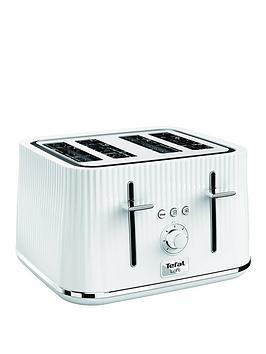 Product photograph of Tefal Loft 4 Slice Toaster White Tt760140 from very.co.uk