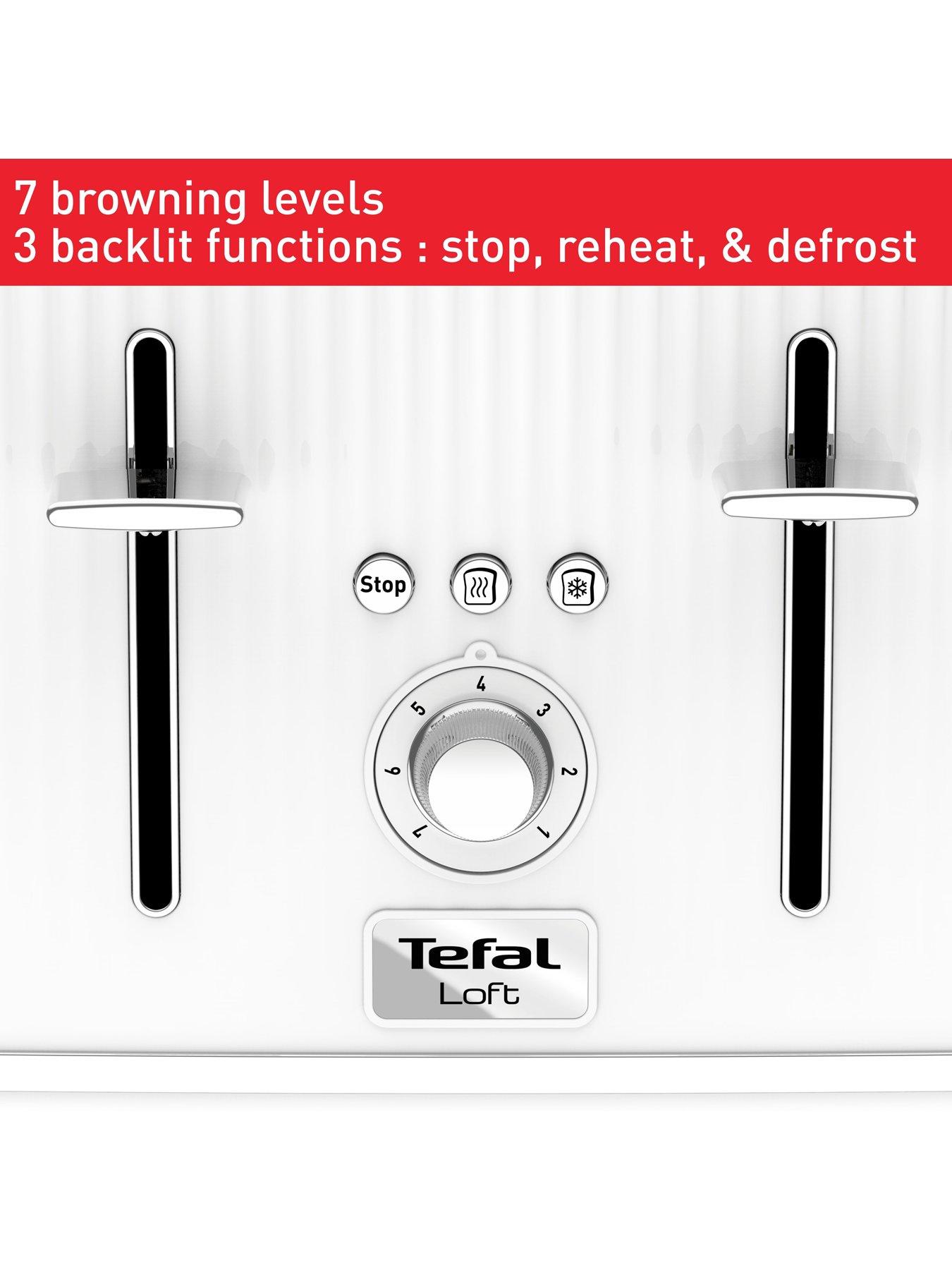 Image 3 of 7 of Tefal Loft 4-Slice Toaster TT760140 - White