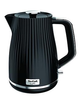 Product photograph of Tefal Loft Kettle 1 7l Black Ko250840 from very.co.uk