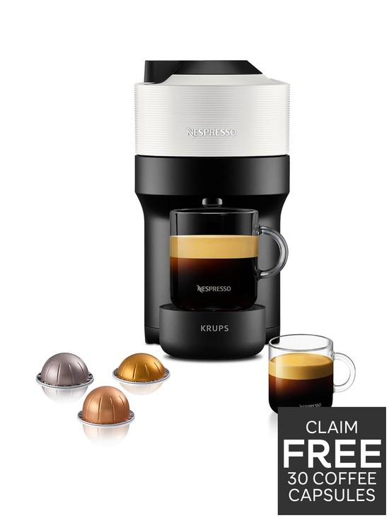 front image of nespresso-vertuo-pop-coffee-machine-by-krups-white-xn920140