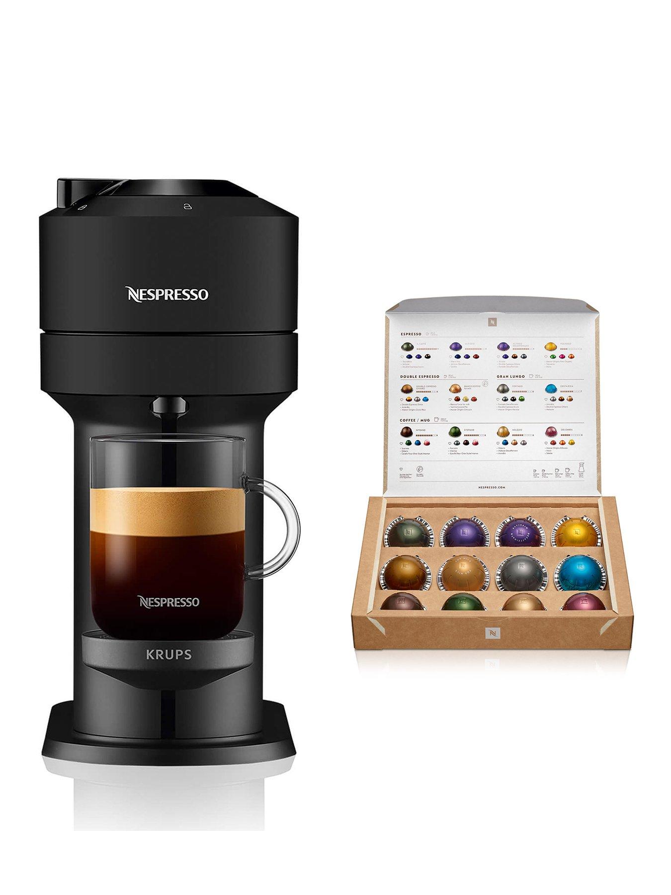 Nespresso Krups Vertuo Next Coffee Machine, Matt Black