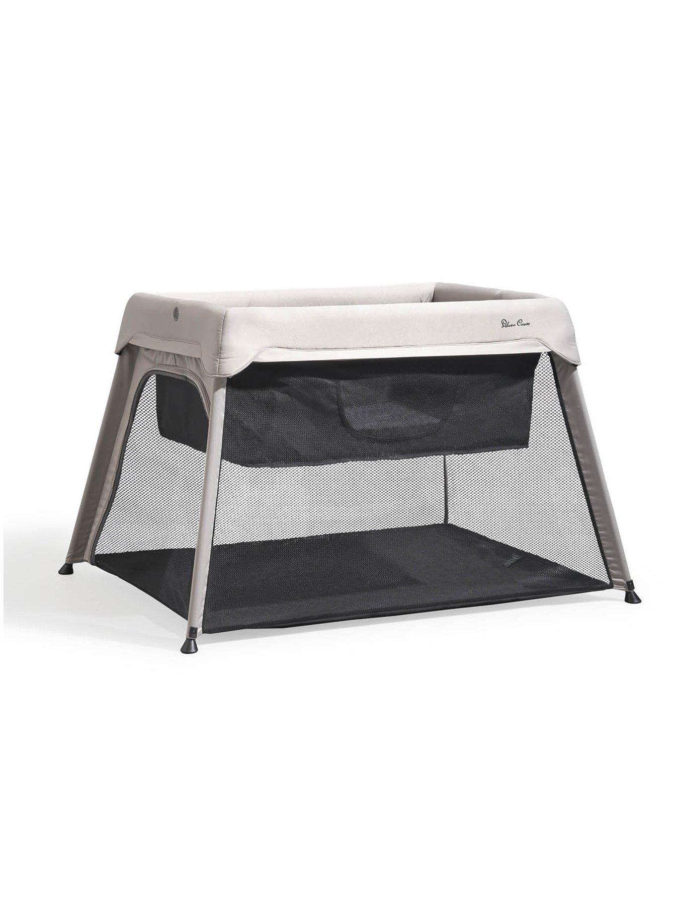 Product photograph of Silver Cross Slumber Travel Cot - Stone from very.co.uk