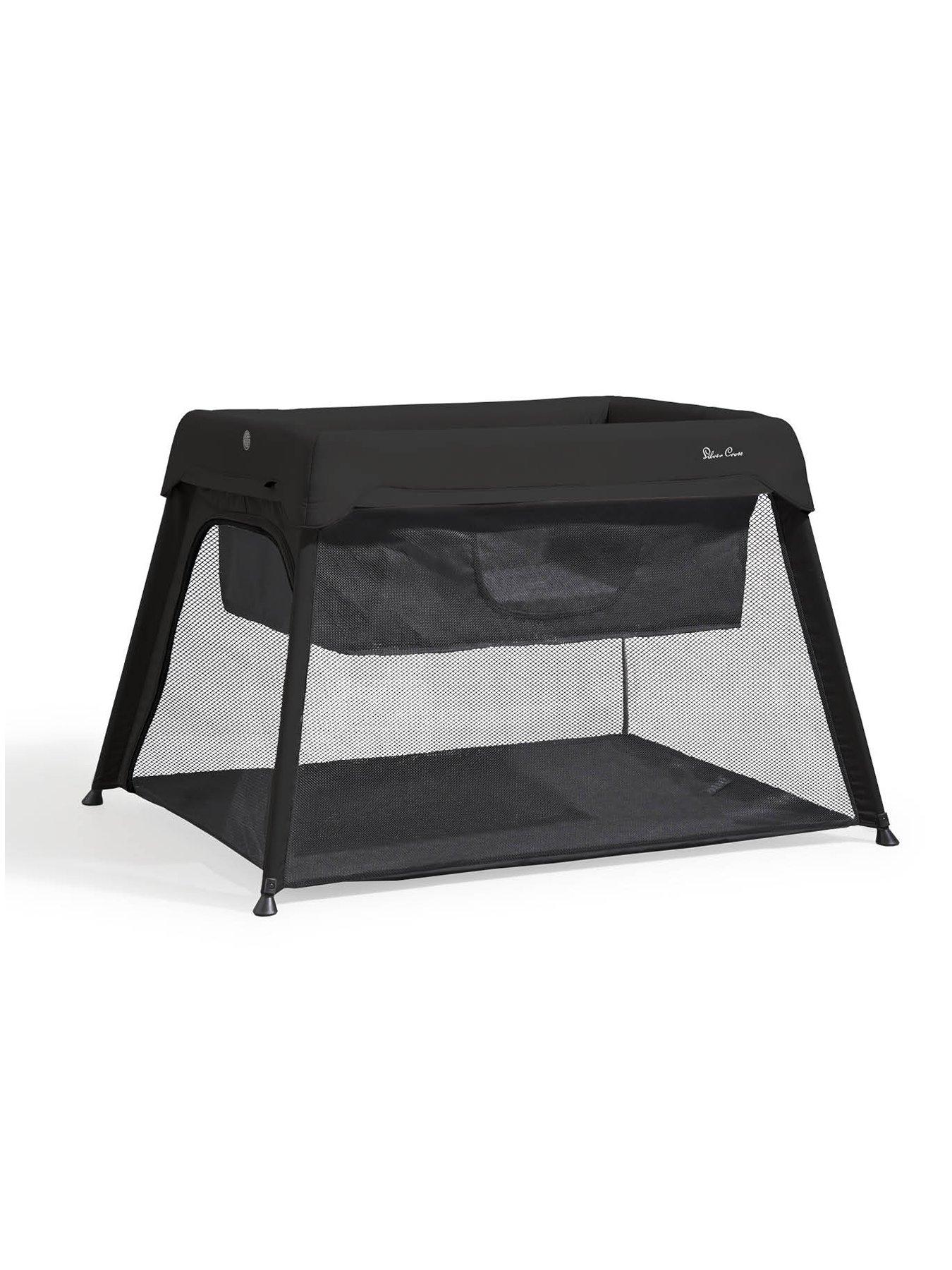 Silver Cross Slumber Travel Cot - Black