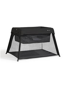 Product photograph of Silver Cross Slumber Travel Cot - Black from very.co.uk